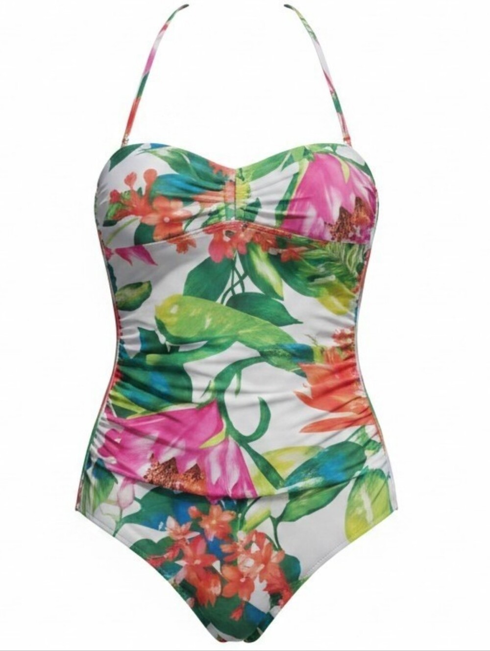 TOMMY BAHAMA | NWT Maui Floral Bandeau One Piece Swimsuit Tropical Halter | 4
